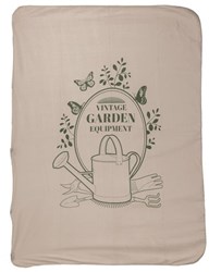 Esschert Design manta de forro polar Vintage garden 130x180cm manta jardín