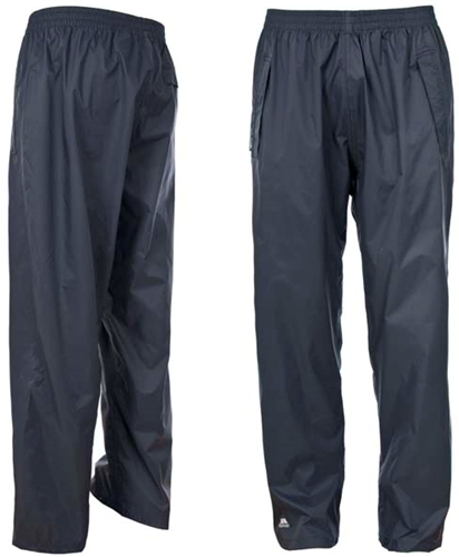 Trespass pantalón impermeable Qikpac - negro - unisex - talla S