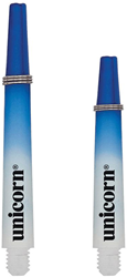 Unicorn ejes de dardos Gripper 3 Two-Tone Small Thread azul-blanco corto
