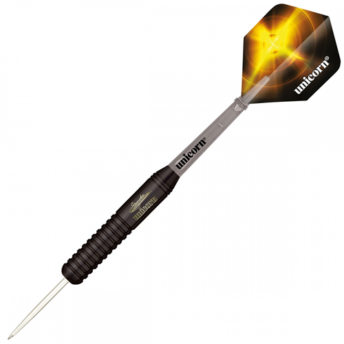 Unicorn dardos Gary Anderson Black Brass 22g - dardos punta acero negros