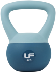 Urban Fitness kettlebell soft touch azul 4kg para entrenamiento fuerza