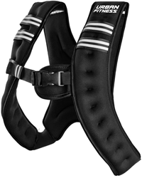 Urban Fitness chaleco lastrado X Shape - 10kg - accesorio de entrenamiento negro