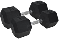 Urban Fitness set mancuernas - hexágono goma negro 2 x 15kg fitness