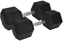 Urban Fitness set mancuernas - hexágono goma negro 2 x 15kg fitness
