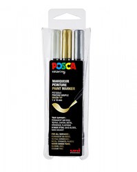 Posca set de rotuladores pincel metálicos - marcadores creativos para niños