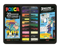 Posca estuche rotuladores pintura Manga Hero 20 piezas set creativo
