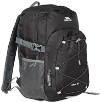 Trespass mochila Albus - mochila negra de 30L con detalles reflectantes