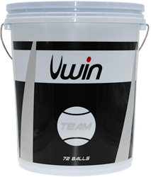 Uwin pelotas de tenis set de entrenamiento - cubo con 72 pelotas duraderas