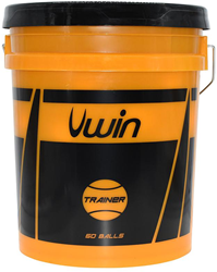 Uwin pelotas de tenis trainer - cubo de 60 pelotas para niños y escuelas