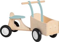 Pertina bicicleta de madera para niños desde 1 año - azul/verde vintage
