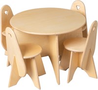 Van Dijk Toys Mesa redonda (diámetro 60 cm, altura 40 cm) - Natural-3