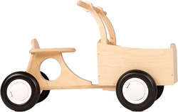 Pertina bicicleta correpasillos de madera para niños con caja, desde 1 año - Natural