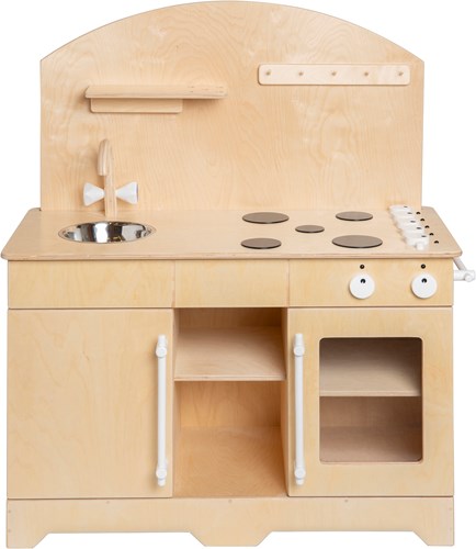 Van Dijk Toys cocina de juguete de madera / cocina XL - Natural con blanco (Calidad de cuidado infantil)
