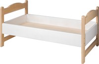 Van Dijk Toys cama de muñecas de madera / cama de muñecas - Blanco (Calidad de cuidado infantil) Desmontado