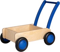 Van Dijk Toys andador de madera a partir de 1 año - Natural - Azul (Calidad de cuidado infantil)