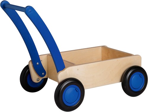 Van Dijk Toys andador de madera a partir de 1 año - Natural - Azul (Calidad de cuidado infantil)-3