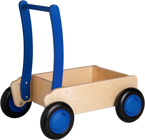 Van Dijk Toys andador de madera a partir de 1 año - Natural - Azul (Calidad de cuidado infantil)-2