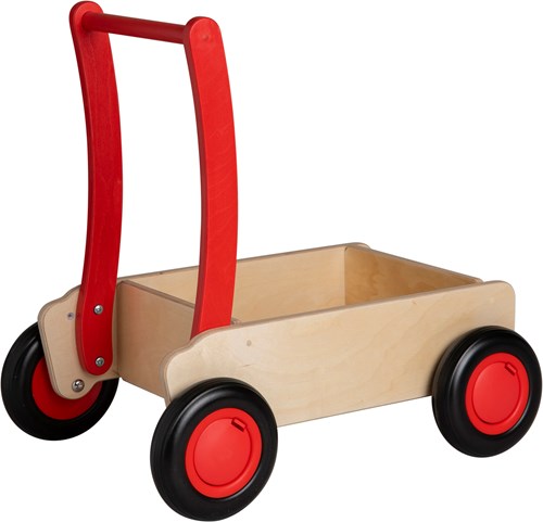 Van Dijk Toys andador de madera a partir de 1 año - Natural - Rojo (Calidad de cuidado infantil)-2