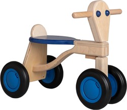 Van Dijk Toys bicicleta de equilibrio de madera de abedul a partir de 1 año - Azul (Calidad de cuidado infantil)