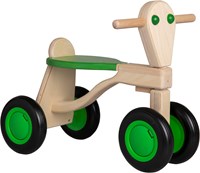 Van Dijk Toys bicicleta de equilibrio de madera de abedul a partir de 1 año - Verde (Calidad de cuidado infantil)