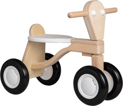 Van Dijk Toys bicicleta de equilibrio de contrachapado de abedul - Blanco (Calidad de cuidado infantil)