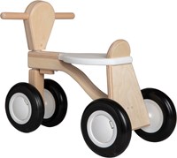 Van Dijk Toys bicicleta de equilibrio de contrachapado de abedul - Blanco (Calidad de cuidado infantil)-2