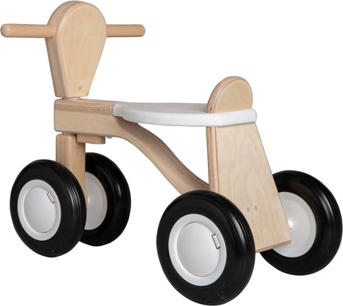 Van Dijk Toys bicicleta de equilibrio de contrachapado de abedul - Blanco (Calidad de cuidado infantil)-2