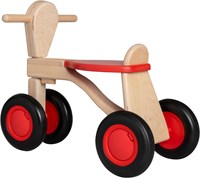 Van Dijk Toys bicicleta de equilibrio de madera de abedul a partir de 1 año - Rojo (Calidad de cuidado infantil)-2
