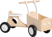 Van Dijk Toys bicicleta de carga para niños de madera para caminar desde 1 año - Blanco (Calidad de cuidado infantil)