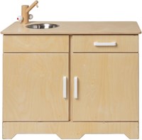 Van Dijk Toys cocina de juguete de madera / cocinita - Natural con blanco (Calidad de cuidado infantil)