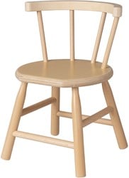 Van Dijk Toys silla alta de madera con respaldo curvado - Natural (Calidad de cuidado infantil)