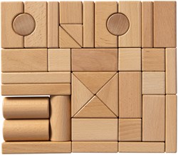 Van Dijk Toys bloques de madera de haya - 37 piezas