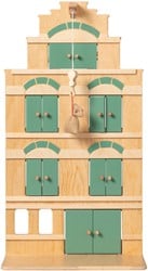 Van Dijk Toys Almacén de juego de madera verde incluyendo bolsa de guisantes - Verde vintage (apto para guardería)