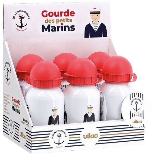 Vilac botella de agua aluminio niños Ecole des mousses 300ml
