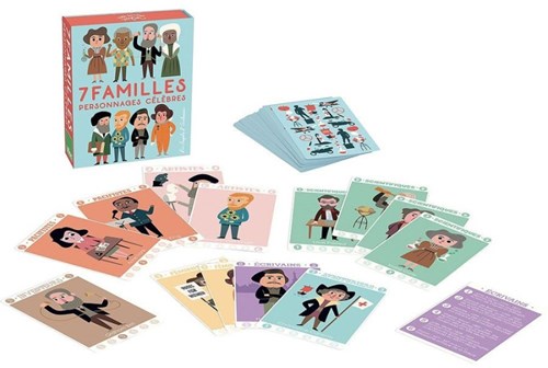 Vilac juego de cartas personajes famosos juego educativo 7 familias