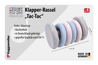 Voggenreiter VOG - Sonajero de madera Tac-Tac pastel-2