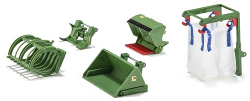 Siku set de accesorios para cargador frontal 1:32 - expansión tractor juguete