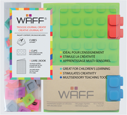 Waff set diario creativo - A6 verde - bloques de silicona multicolor
