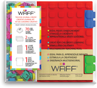 Waff diario creativo set A6 rojo - cuaderno de silicona para niños