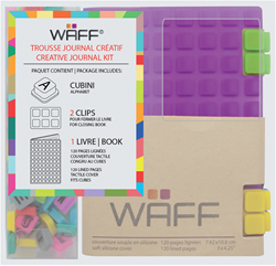 Waff set diario creativo - A7 morado - bloques de silicona multicolor
