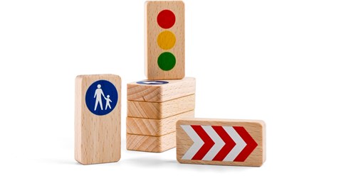 Waytoplay señales de tráfico de juguete - set de tráfico para niños-3