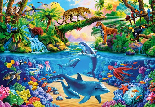 Castorland puzzle animales Naturaleza Salvaje - 1000 piezas cartón