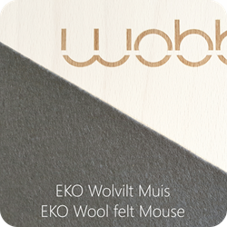 Wobbel XL linen-whitewash felt mouse grey