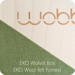 Wobbel XL linen-whitewash felt forest green