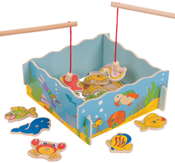 BigJigs juego de pesca de madera juguete magnético para niños