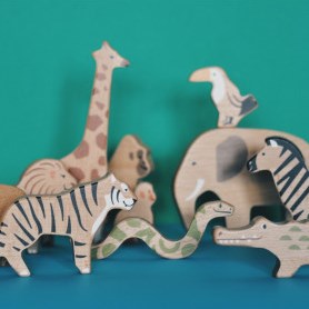 Bajo set de animales de la jungla juguete - juego educativo de cartón