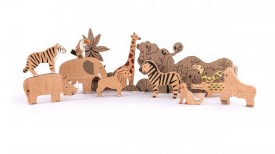 Bajo set de animales de la jungla juguete - juego educativo de cartón-2