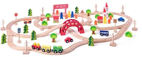 Woody Set de Tren Woody de 90 piezas 93062