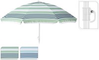 ProGarden sombrilla de playa a rayas Ø180cm - parasol para playa y jardín