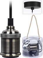 Home & Styling lámpara colgante portalámparas 8cm platino E27 cable 100cm